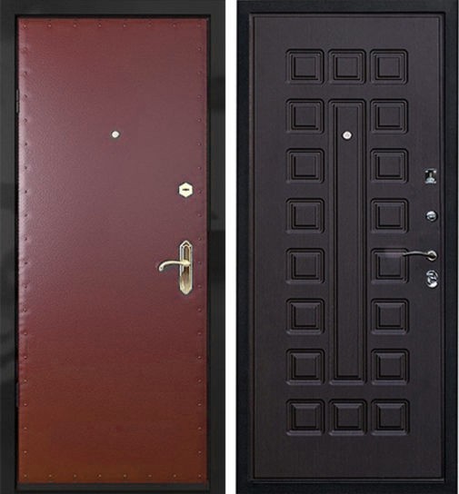 Входная металлическая дверь винилискожа + МДФ СП014