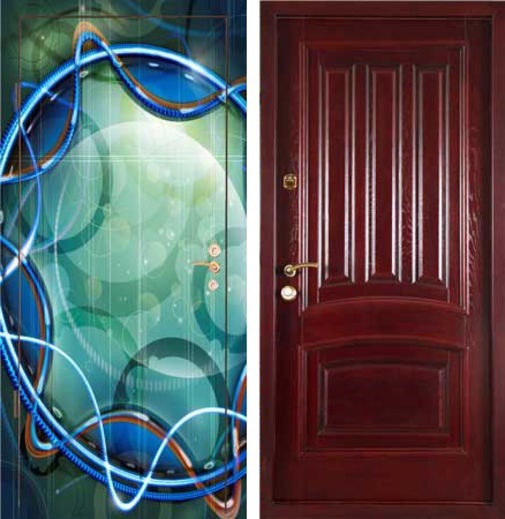 Входная металлическая дверь фотопечать и МДФ (ПВХ) СП061